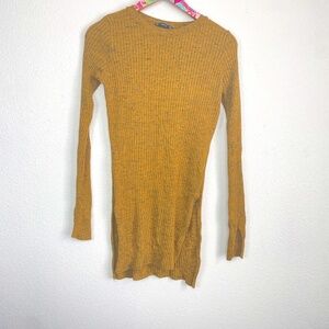 Zara knit mustard sweater tunic size S // 2452